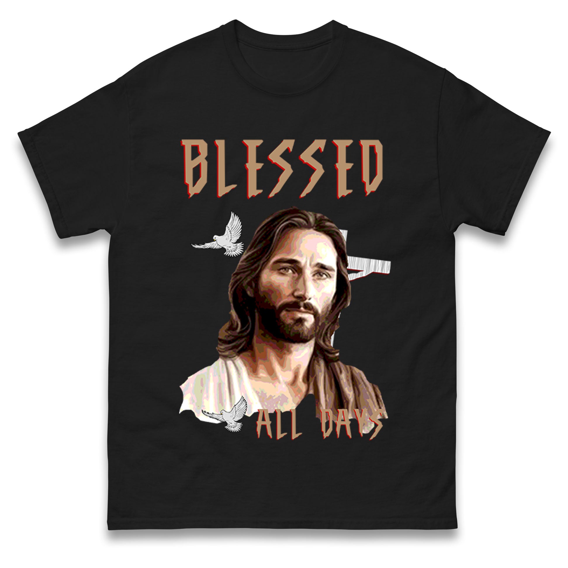 Blessed All Days Christmas Mens T Shirt Womens Tops Tees XL