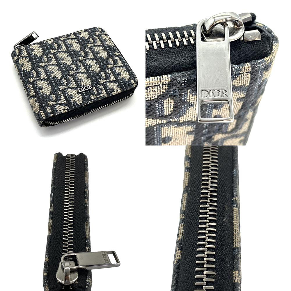 Used DiorBifold Wallet black/Navy Cotton/fabric Unisex