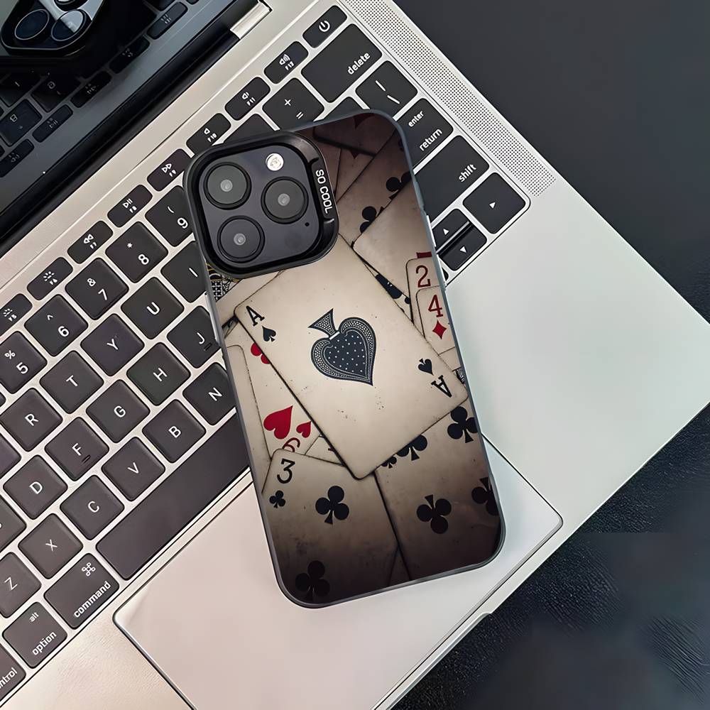 

Ace of Spades Poker Phone Case For iPhone 17,16,15,14,13,12,11,Pro,XS,Max,Plus,Mini,SE4,E Black Matte Shockproof Cover iPhoneXR