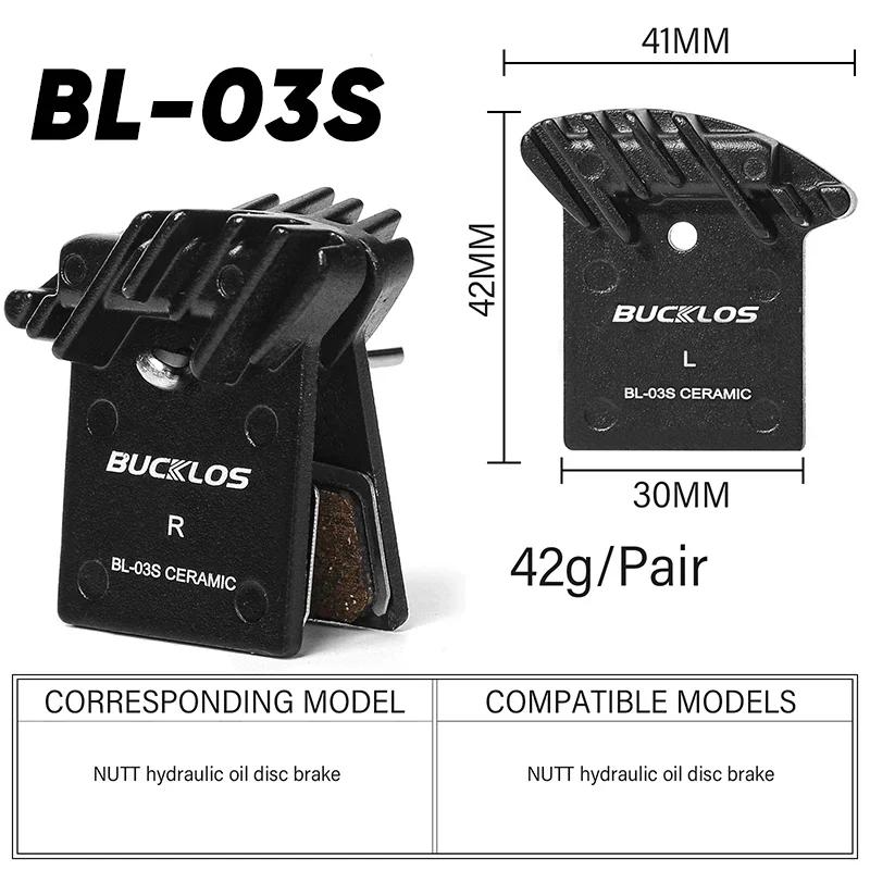 BUCKLOS Ceramic Bike Brake Pad Road Bicycle Hydraulic Disc Brakes Pads MTB Brake Pad for Shimano L05A J04C J05A H03A N03A NUTT