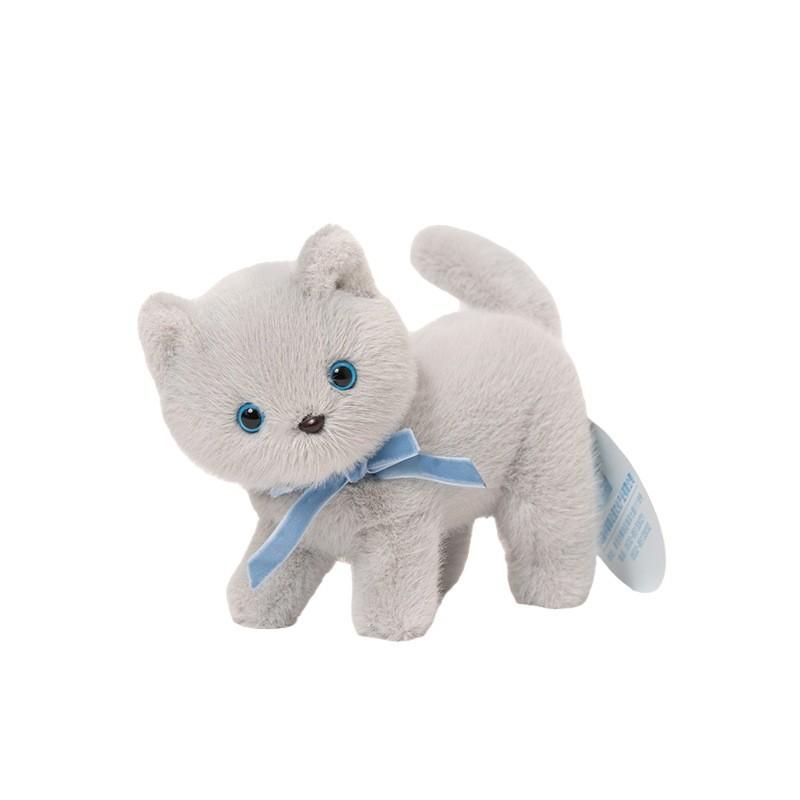 Bow Standing Adorable Cat Plush Toy For Children Birthday Present And Collection