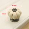 KAK Ceramic Drawer Knobs 40mm Cabinet Pulls Kitchen Handles Cartoon Pumpkin Furniture Handle for Kids Room Furniture Hardware