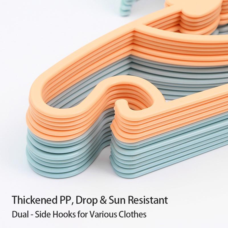 5/10/15pcs Children's Clothes Hanger Set Portable Plastic Display Hangers Cute Clothes Hanger Baby Clothing Organizer