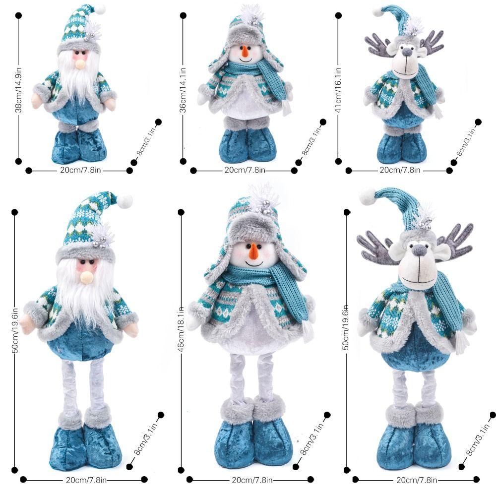 Snowman Elk Christmas Telescopic Doll Ornaments Cute Merry Christmas Decoration  New Year Supplies