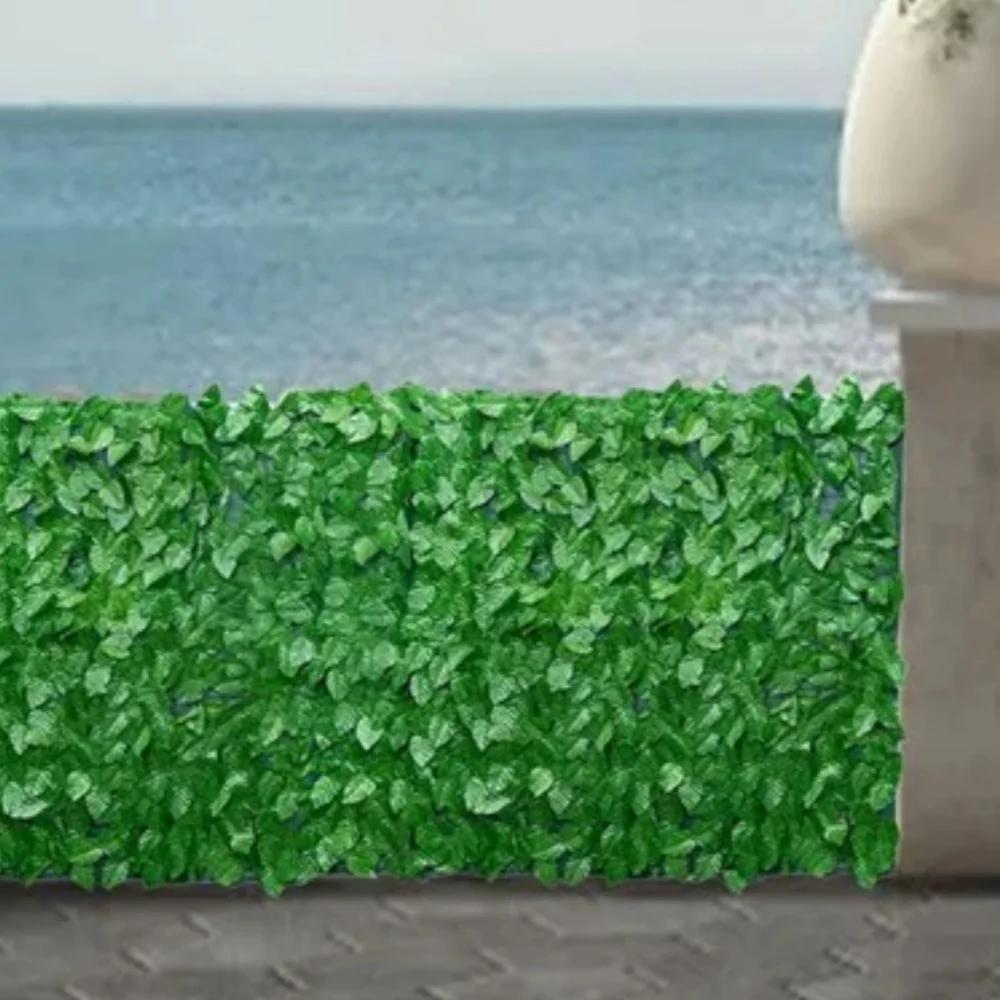 50X100cm Artificial Flowers Leaves Fence Removable Outdoor Garden Decoration Hedge Privacy Protection Green Leaf Flower Wall