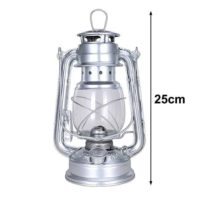 1Pc 25Cm Bronze Kerosene Lamp Retro Horse Lamp Camping Lamp Outdoor Tent Lamp Emergency Camping Portable Hanging Lamp