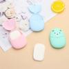 50Pcs Cute Travel Portable Soap Paper Outdoor Disposable Soap Flakes Hand Washing Mini Soap Pieces Boxed