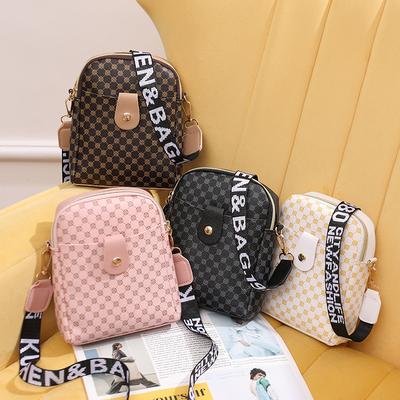 Printed Mobile Phone Bag New Women's Bag Shoulder Bag Printed Shoulder Strap Crossbody Bag