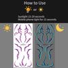 2pcs Glow In The Dark Kpop Gothic Women Face Temporary Tattoos -Cool Blue Purple Lightning & Vein Body Art Waterproof Tattoos
