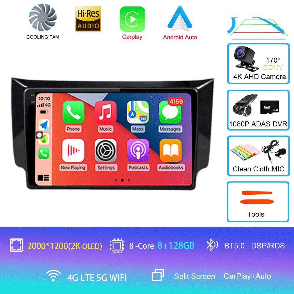 Car Radio Android 14 Carplay Auto For Nissan Sylphy B17 Sentra 12 2012 2013 2014-2018 GPS Multimedia Video Player Stereo 2din 4G