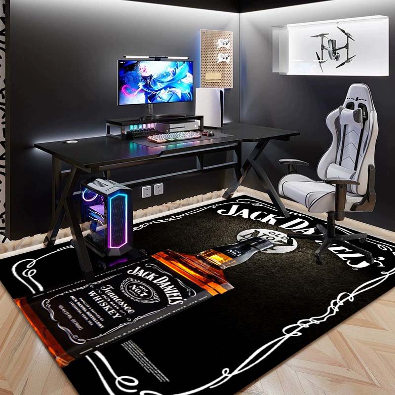 Verkrijgbaar in meerdere maten. J-Jack D-Daniels Bedrukte Yogamat, Woondecoratie, Woonkamer, Slaapkamer, Antislip Mat, Cadeau.