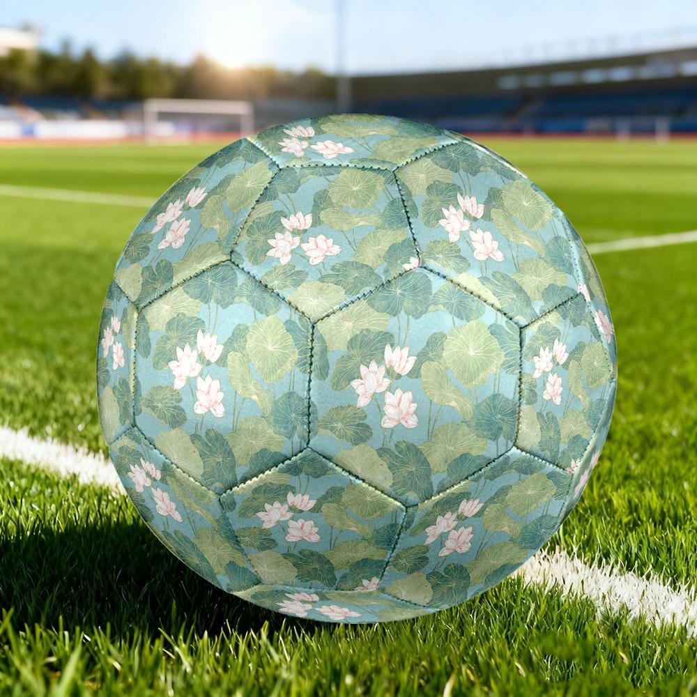 1pc Lotus Pond Size 5 Soccer Ball Professional Match Training Football Indoor &Outdoor Sports Ball Lightweight Durable c65167