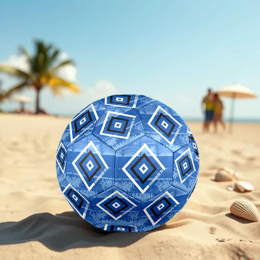 Pallone da Calcio Hamburger SV HSV taglia 5, colorato, adatto a tutte le età, cucito a macchina, materiale PVC, qualità da competizione, resistente e ad alto rimbalzo