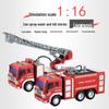 Large Spraying Fire Truck Toy with Lights and Music - Pull-Back Ladder Truck for Kids