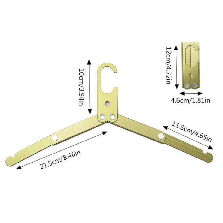 Tragbarer Kleiderbügel Kleiderbügel Aluminiumlegierung Multifunktion Faltbarer Bügel