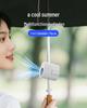 Portable USB-Charging Umbrella Fan with High-Speed Turbine and Clip