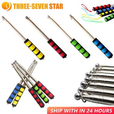 1.2M Sponge Handle Outdoor Guide Flagpole Telescopic Stainless Steel Guide Rod Teaching Stick Teacher Pointer Hand Flagpole