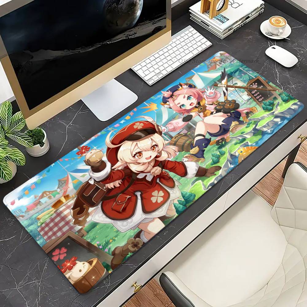 Klee Anime G-Genshin Impact Mousepad Non-slip Suitable For Office Computers Laptops E-sports Game Desk Mats XXL Keyboard