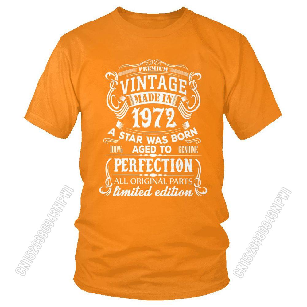 T-Shirt Men Short Sleeve T Shirt 100% Cotton Coupe Ample Idéal Comme Cadeau D'anniversaire Collection Été 1972 Custom Gift