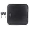 RV Baggage Door UV Proof Square Rounded Corner Black Compartment Storage Door for Camper Motor Caravan