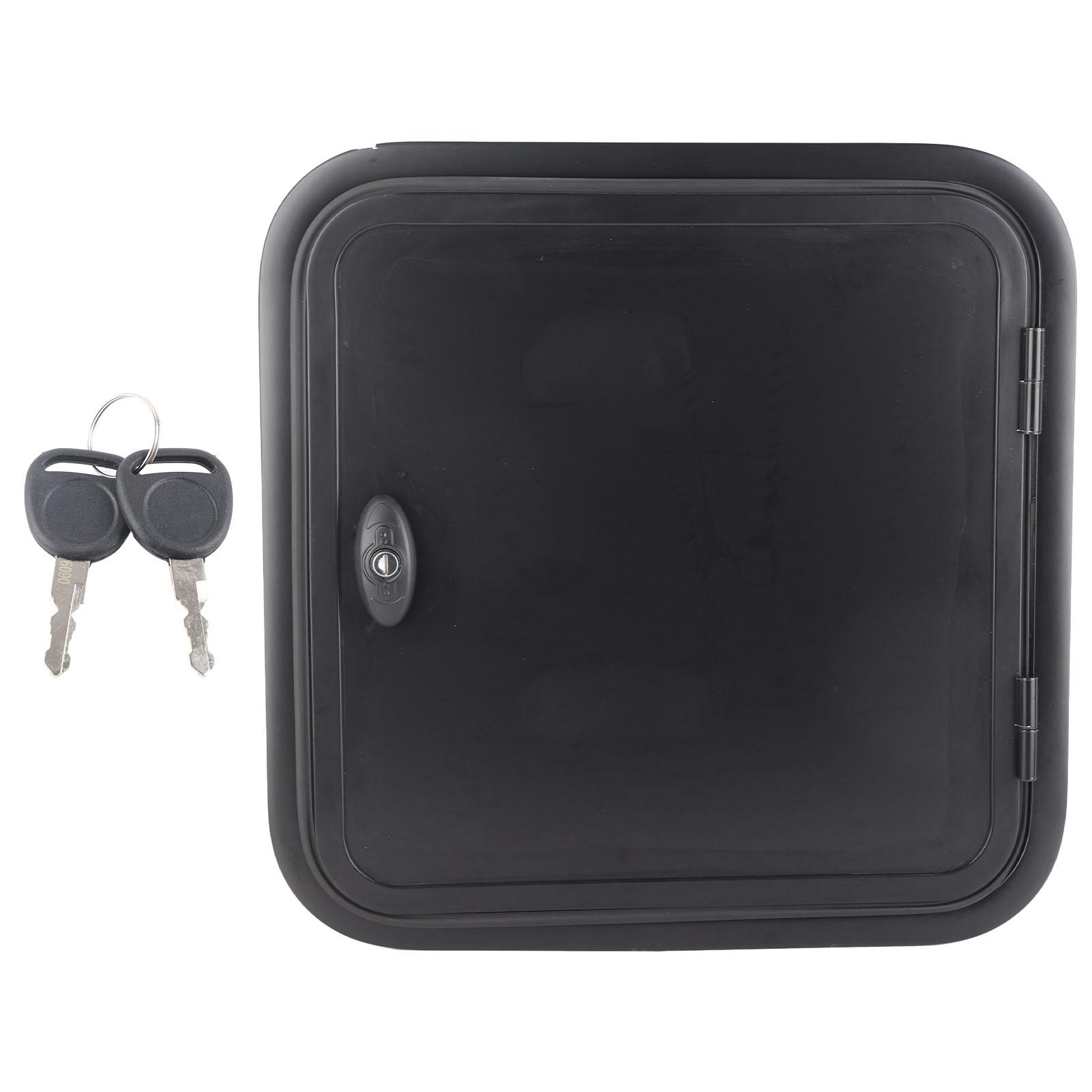 

Дверь багажного отсека для RV, устойчивая к УФ-лучам, квадратная со скругленными углами, черная дверь для хранения в отсеке для кемпера, автодома