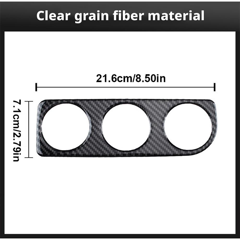 For Toyota Corolla 2014-2018 RHD Center Console AC Knob Frame Black Carbon Fiber Trim Cover Interior Accessories Upgrade