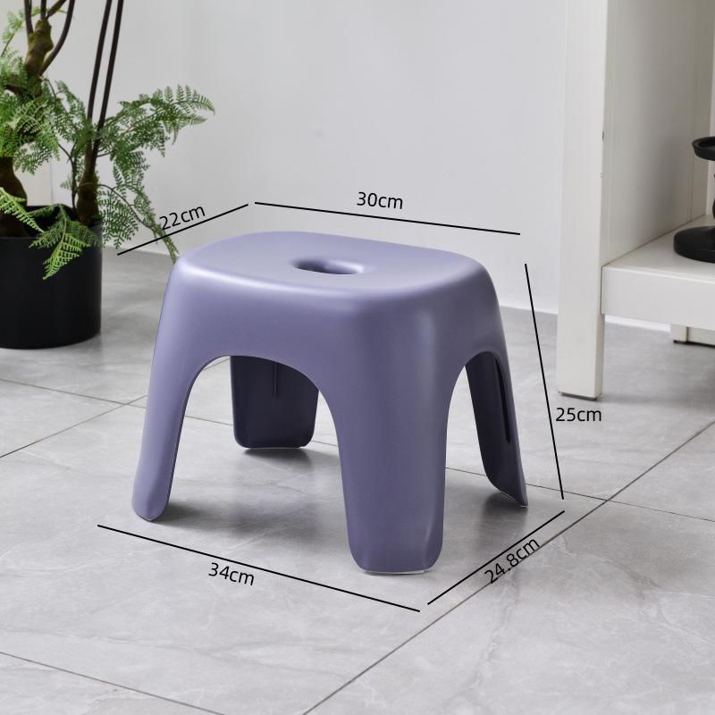 Židle do koupelny Stohovatelné Plastová stolička pro domácnost Zahuštěný konferenční stolek Malá lavice pro stoličku na boty Pohovka Taburetka Nízká protiskluzová