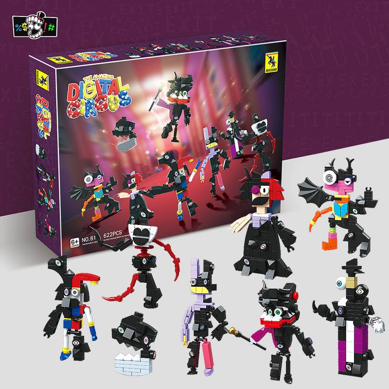 The Digital Amazing Circus Building Blocks Fashion Classic Childrens Toy Puzzle