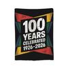 100 Years Black History Beginning 1926 Centennial Africa Blankets  Wool Warm Throw Blankets for Bedding Lounge Spring/Autumn