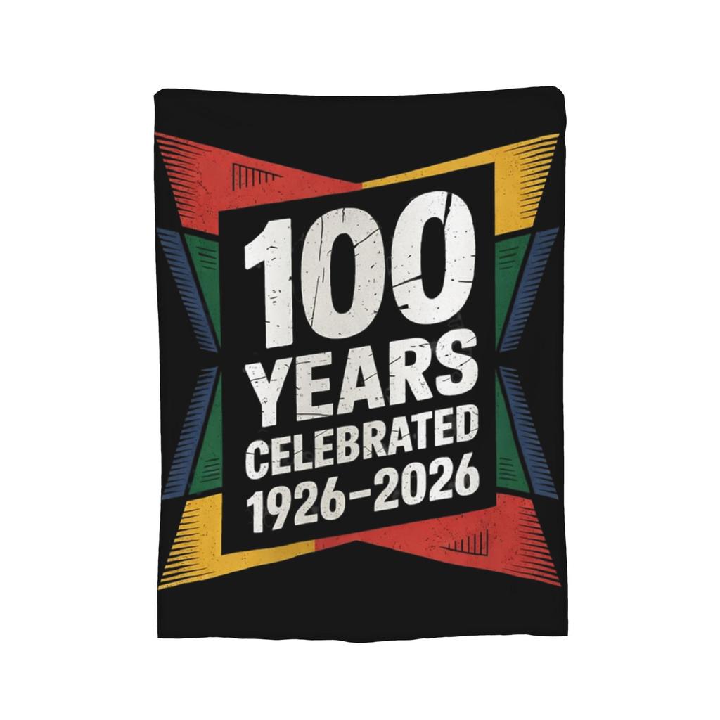 100 Years Black History Beginning 1926 Centennial Africa Blankets Wool Warm Throw Blankets for Bedding Lounge Spring/Autumn