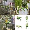 Frogs Statues Pot Huggers Decorations for Plant,Miniature Frogs Figurine Garden Decors Outdoor Plant Hangers Decors