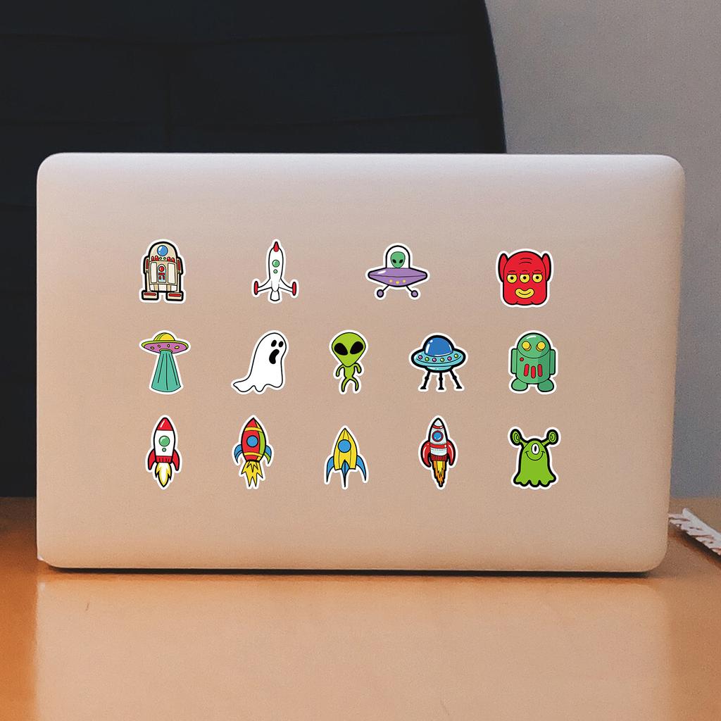 50 UFO Graffiti Stickers Car Mobile Phone Water Cup Decorative Stickers Notebook Waterproof Creative Hand Note Stickers