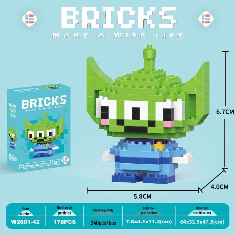 Cartoon Figurine Building Blocks: Kuromi, Cinnamoroll & Melody Rabbit - Educational Toy Blind Box for Kids