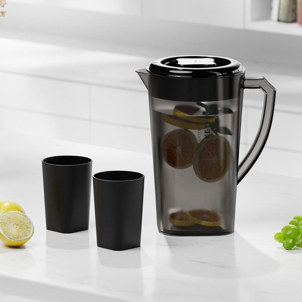 New 1.3/2.2/3L Cold Water Kettle Large Capacity Plastic Juice Jug with Cup Heat Resistant Fall-resistant Pitcher Drinkware