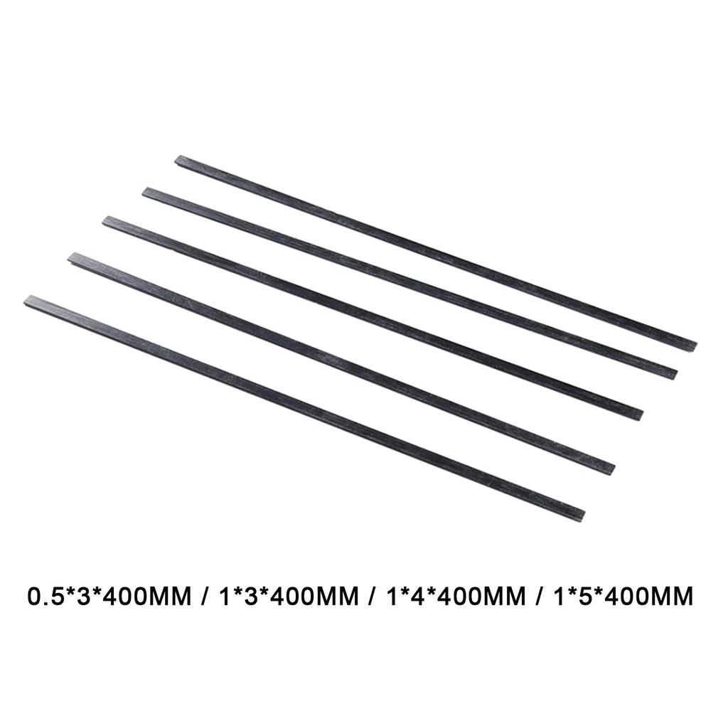 5x Carbon Fiber Strips High Strength Wear Resistance Carbon Fiber Rods for Model Aircraft RC Planes Radio Controlled Vehicles