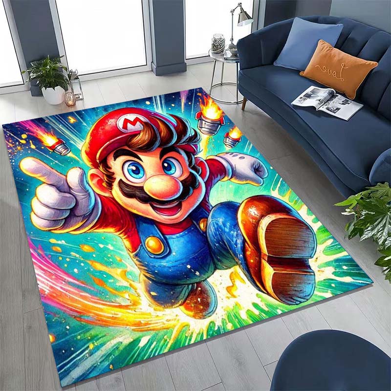 The New 2026 Super Mario Bros. Rug Is Suitable for Home Décor In Game Rooms, Bedrooms, Living Rooms, Sofa Areas, and More.