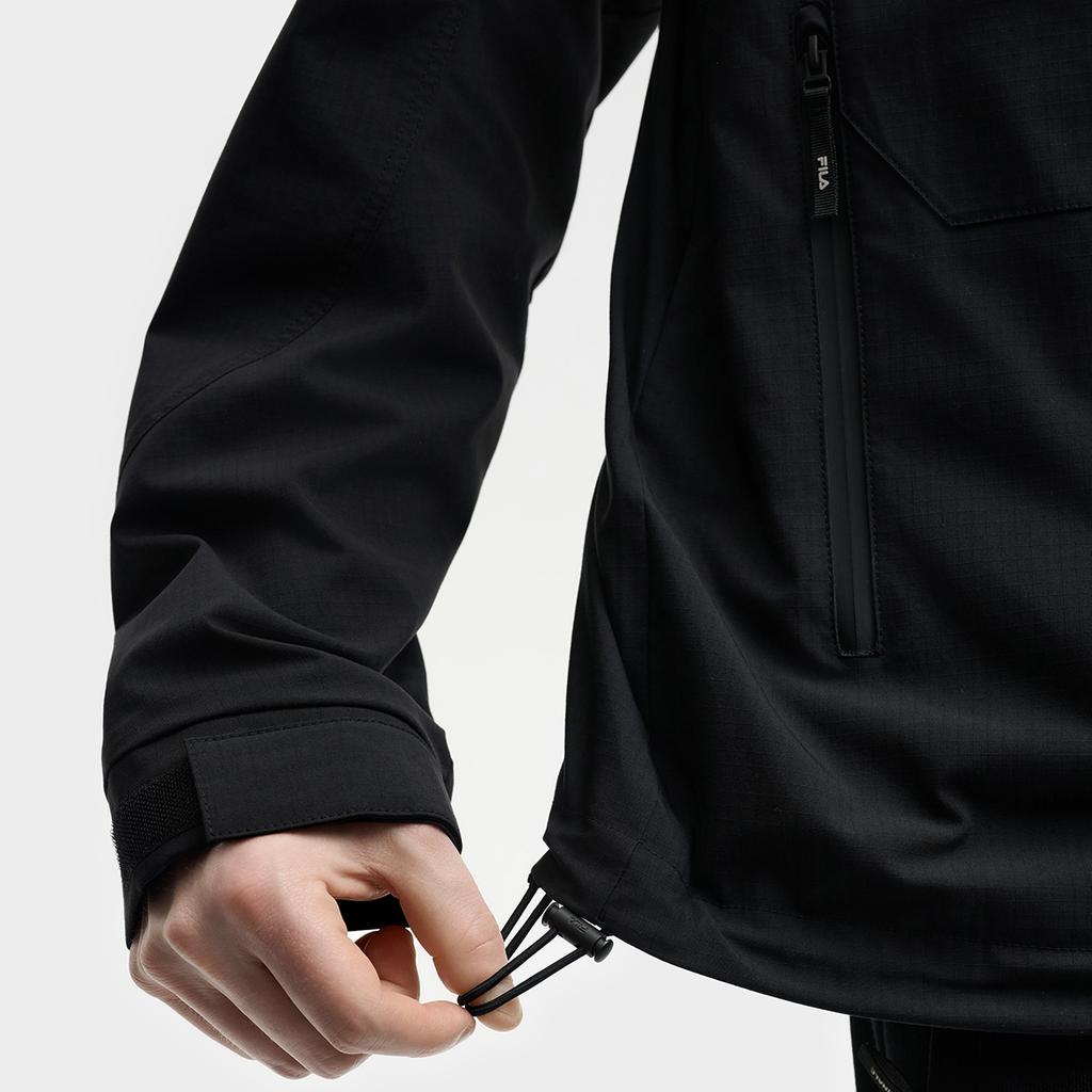 Fila Original Fashion Simple Personality Trendy Versatile Casual Comfortable Loose Letter Brand Logo Woven Hooded Jacket Men Jackets F11M539704FBK