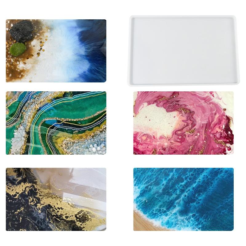 1 PCS Large Rectangular Silicone Mold, Suitable For Epoxy Resin River Tables And Resin Art Creations