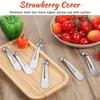 2 Stück/Set Stielentferner Tomatenentkerner Werkzeug Edelstahl Oberteil Stielentferner Küchenhelfer