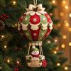 Fabric Sewing Projects for Adults Christmas Hot Air Balloon DIY Kit, 3D Felt Hanging Ornament Santa Family Craft Night Activities Snowman Reindeer