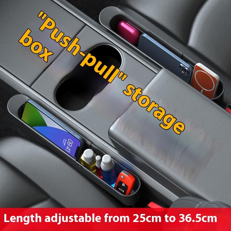 Car Seat Side Gap Filler Adjustable Console Crevice Catcher Bag Automotive Multifunction Interior Storage Organizer For Vehicle
