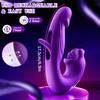 3In1 Telescopic Rotating Vibrators Dildo G-Spot Clitoral Dual Stimulator Waterproof Women Tongue Licking Finger-Flapping Sex Toys