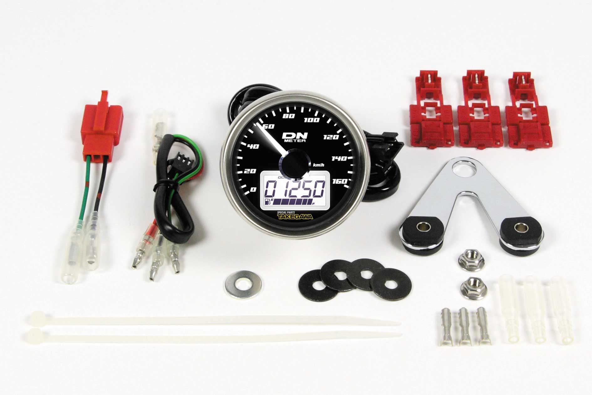Special Parts Takegawa Medium DN Speedometer 12V Universal (White LED) 05-05-3209