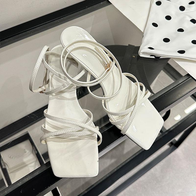 

Fashion Fashion Cross-tied Women Low Heel Sandals Shoes Shallow Female Square Toe Footwear Sexy Ladies Heeled Shoes Sandals Pumps 35 бежевый