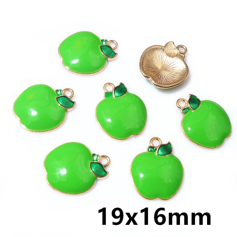 10pcs/lot Fruit Enamel Metal Charms Apple Orange Carrot Pendant for DIY Necklace Bracelet Jewelry Making Findings Supplies