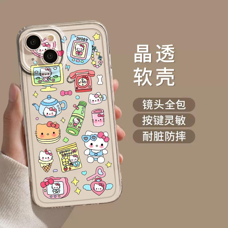 Applicable to Apple 11/11promax mobile phone case iphone11 niche transparent domestic Huawei p11 Hello Kitty