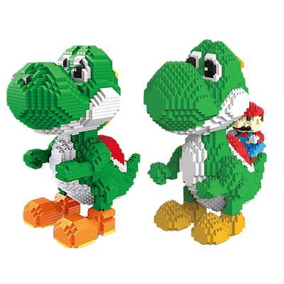 Lustige kleine Partikelbausteine Yoshi Zusammenbaumodell DIY Pädagogische Freizeit Stressabbau Spielzeug für Erwachsene und Kinder