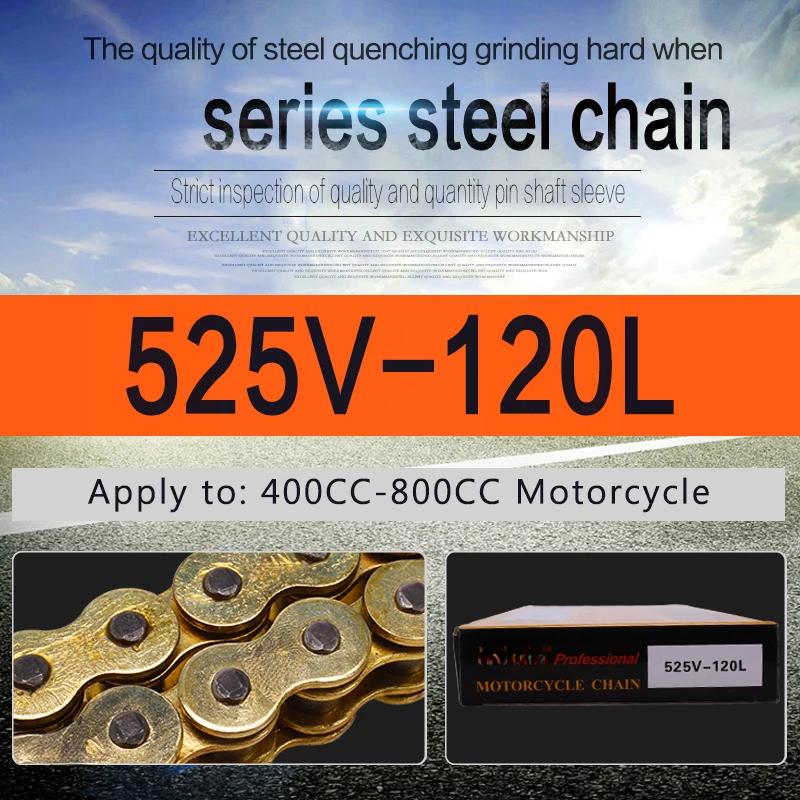 Seturi de lanțuri de etanșare de ulei pentru motociclete de înaltă calitate, pentru lanțuri 428, 136, 520, 525, 530, 120 de legături cu vânzare în fabrică