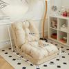 Reclining Single Lazy Sofa Chair, Bed-Like Backrest Folding Sofa for Bedroom, Balcony Tatami & Outdoor Use