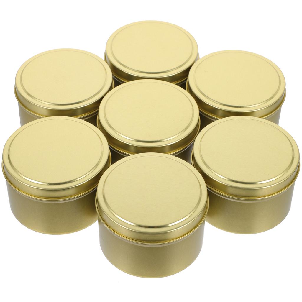 9pcs 8oz DIY Containers Round Tin Jars for Craft Storage Art Supplies and Making